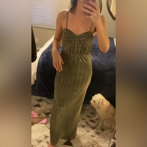 Lulus gold maxi dress